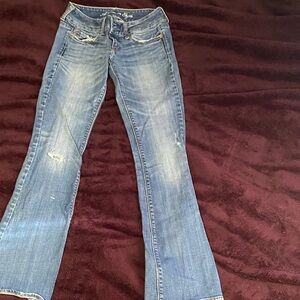 American Eagle Outfitters Flare Blue Jeans